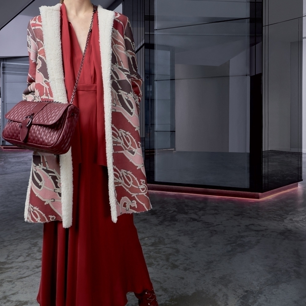 Longchamp Ready to Wear 2018‎ Red Silk Dress S 36